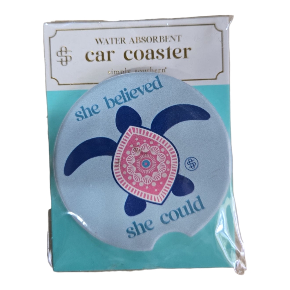 Simply Southern Turtle Car Coaster